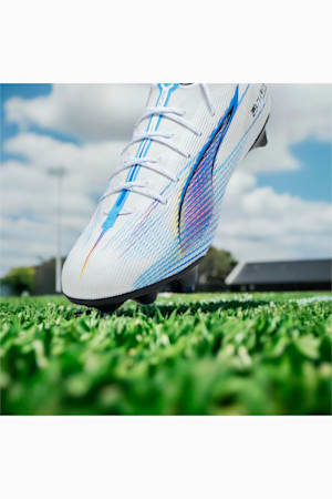 ULTRA 5 CARBON LAUNCH EDITION FG Football Boots, PUMA White-Ultra Blue-Garnet Rose-PUMA Black-Luminous Blue, extralarge-GBR