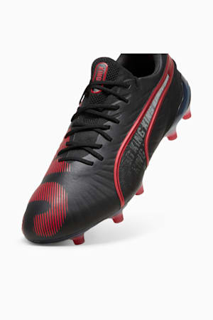 KING ULTIMATE Launch Edition FG/AG Football Boots Unisex, PUMA Black-Rosso Corsa, extralarge-GBR