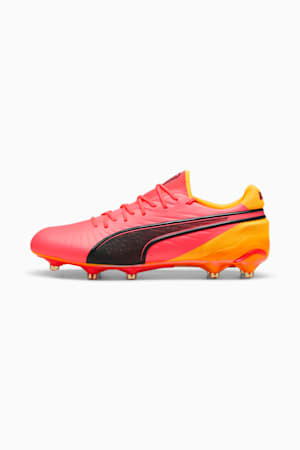 KING ULTIMATE TRICKS FG/AG Football Boots, Sun Stream-PUMA Black-Sunset Glow, extralarge-GBR