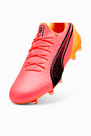 KING ULTIMATE TRICKS FG/AG Football Boots, Sun Stream-PUMA Black-Sunset Glow, extralarge-GBR