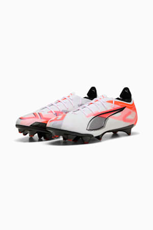 ULTRA 5 CARBON FG Football Boots Unisex, PUMA White-PUMA Black-Glowing Red, extralarge-GBR