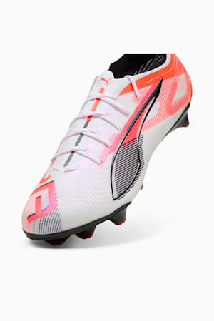 ULTRA 5 CARBON FG Football Boots Unisex, PUMA White-PUMA Black-Glowing Red, extralarge-GBR