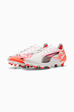 ULTRA 5 ULTIMATE FG Football Boots Women, PUMA White-PUMA Black-Glowing Red, extralarge-GBR