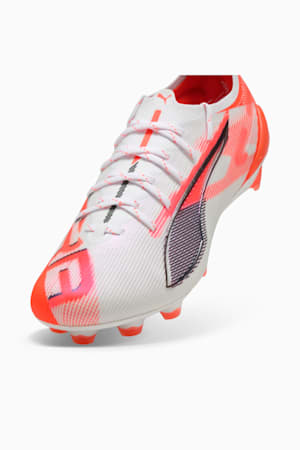 ULTRA 5 ULTIMATE FG Football Boots Women, PUMA White-PUMA Black-Glowing Red, extralarge-GBR