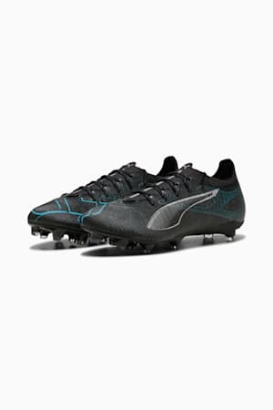 ULTRA 5 PRO FG/AG Football Boots Unisex, PUMA Black-PUMA Silver-Bright Aqua, extralarge-GBR
