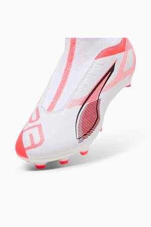 ULTRA 5 MATCH+ FG/AG Laceless Football Boots Youth, PUMA White-PUMA Black-Glowing Red, extralarge-GBR