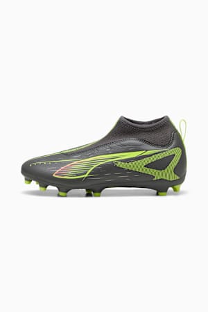 ULTRA 5 MATCH+ FG/AG Laceless Football Boots Youth, Matte Aged Silver-Yellow Alert-Puma Aged Silver, extralarge-GBR