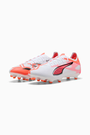 ULTRA 5 MATCH FG/AG Football Boots Unisex, PUMA White-PUMA Black-Glowing Red, extralarge-GBR