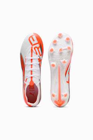 ULTRA 5 MATCH FG/AG Football Boots Unisex, PUMA White-PUMA Black-Glowing Red, extralarge-GBR