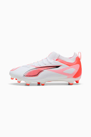 ULTRA 5 MATCH FG/AG Football Boots Youth, PUMA White-PUMA Black-Glowing Red, extralarge-GBR