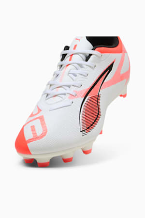 ULTRA 5 PLAY FG/AG Football Boots, PUMA White-PUMA Black-Glowing Red, extralarge-GBR