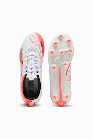 ULTRA 5 PLAY FG/AG Football Boots Youth, PUMA White-PUMA Black-Glowing Red, extralarge-GBR