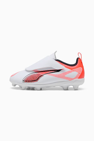 ULTRA 5 PLAY V FG/AG RB Football Boots Youth, PUMA White-PUMA Black-Glowing Red, extralarge-GBR