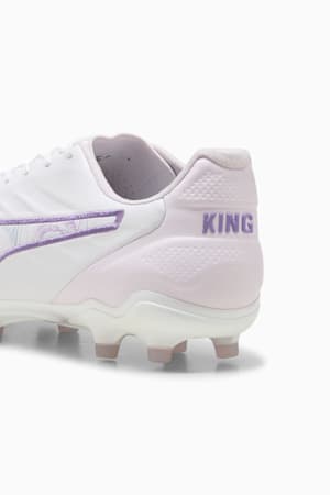 KING PRO BL FG/AG Football Boots Women, PUMA White-PUMA Black-Spring Lavender, extralarge-GBR