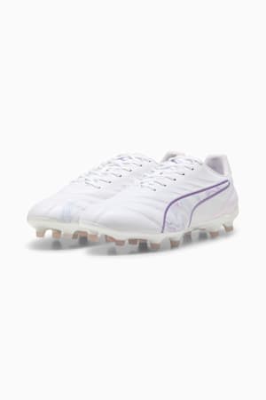 KING PRO BL FG/AG Football Boots Women, PUMA White-PUMA Black-Spring Lavender, extralarge-GBR
