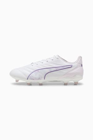 KING PRO BL FG/AG Football Boots Women, PUMA White-PUMA Black-Spring Lavender, extralarge-GBR
