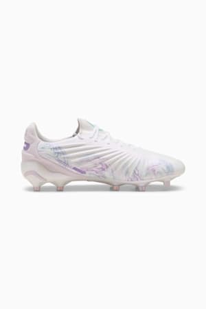KING ULTIMATE BL FG/AG Football Boots Women, PUMA White-PUMA Black-Spring Lavender, extralarge-GBR