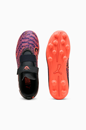 FUTURE 8 PLAY V FG/AG RB Football Boots Youth, PUMA Black-PUMA White-Glowing Red, extralarge-GBR