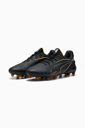 KING ULTIMATE FG/AG Football Boots, PUMA Black-Heat Fire-PUMA Silver, extralarge-GBR