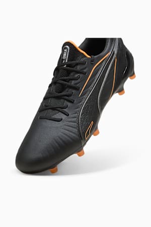 KING ULTIMATE FG/AG Football Boots Unisex, PUMA Black-Heat Fire-PUMA Silver, extralarge-GBR