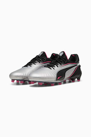 KING ULTIMATE FG/AG Football Boots Unisex, PUMA Silver-PUMA Black-Sun Struck-PUMA White, extralarge-GBR