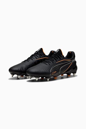 KING ULTIMATE MxSG Football Boots, PUMA Black-Heat Fire-PUMA Silver, extralarge-GBR