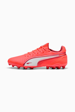 KING ULTIMATE MG Football Boots Unisex, Glowing Red-PUMA White-Red Fire, extralarge-GBR