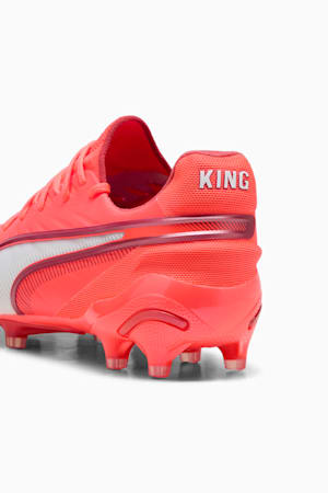 KING ULTIMATE FG/AG Football Boots Women, Glowing Red-PUMA White-Red Fire, extralarge-GBR