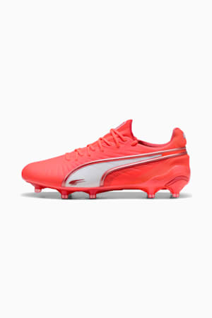 KING ULTIMATE FG/AG Football Boots Women, Glowing Red-PUMA White-Red Fire, extralarge-GBR