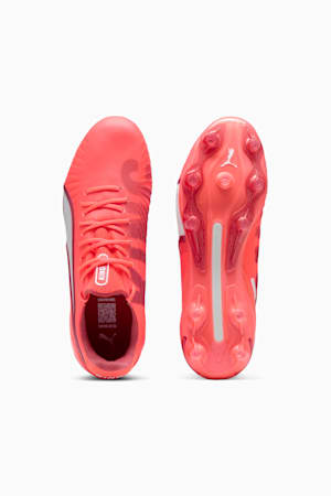 KING ULTIMATE FG/AG Football Boots Women, Glowing Red-PUMA White-Red Fire, extralarge-GBR
