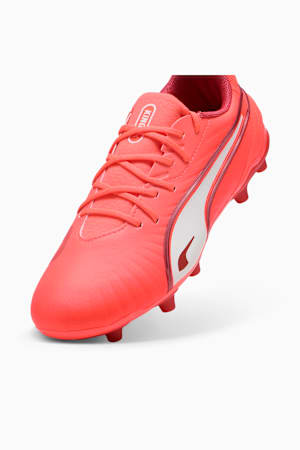 KING MATCH FG/AG Football Boots Youth, Glowing Red-PUMA White-Red Fire, extralarge-GBR