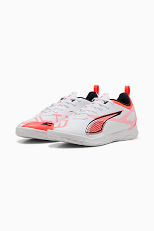 ULTRA 5 PLAY IT Futsal Boots Youth, PUMA White-PUMA Black-Glowing Red, extralarge-GBR