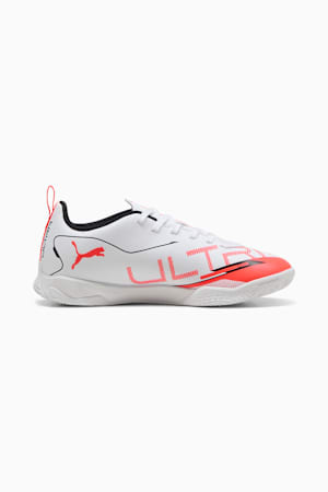 ULTRA 5 PLAY IT Futsal Boots Youth, PUMA White-PUMA Black-Glowing Red, extralarge-GBR