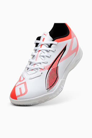 ULTRA 5 PLAY IT Futsal Boots Youth, PUMA White-PUMA Black-Glowing Red, extralarge-GBR