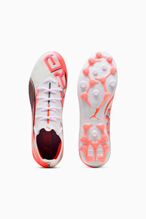 ULTRA 5 ULTIMATE MG Football Boots, PUMA White-PUMA Black-Glowing Red, extralarge-GBR