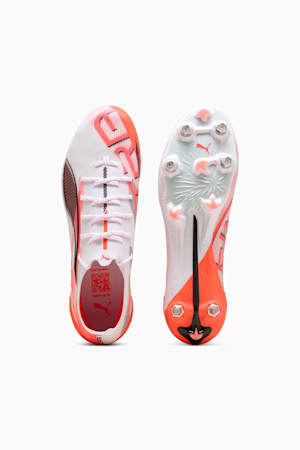ULTRA 5 ULTIMATE MxSG Football Boots Unisex, PUMA White-PUMA Black-Glowing Red, extralarge-GBR
