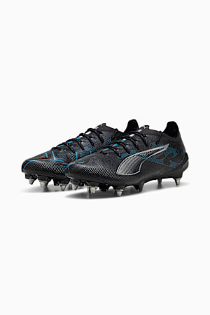 ULTRA 5 ULTIMATE MxSG Football Boots Unisex, PUMA Black-PUMA Silver-Bright Aqua, extralarge-GBR