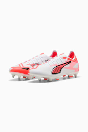 ULTRA 5 MATCH MxSG Football Boots, PUMA White-PUMA Black-Glowing Red, extralarge-GBR