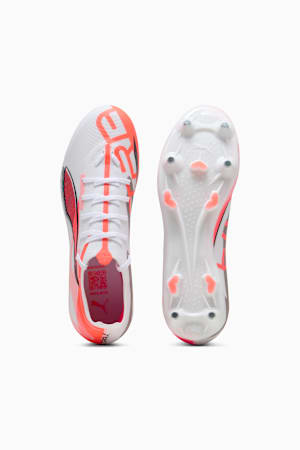 ULTRA 5 MATCH MxSG Football Boots, PUMA White-PUMA Black-Glowing Red, extralarge-GBR