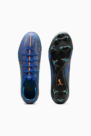 ULTRA 5 CARBON SPEED FG Football Boots Unisex, Vivid Blue-Heat Fire-Bright Aqua-PUMA Black, extralarge-GBR