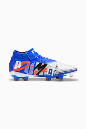 FUTURE 8 ULTIMATE FOREVER FG Football Boots Unisex, PUMA White-Ultra Blue-Feather Gray-PUMA Black-Glowing Red, extralarge-GBR