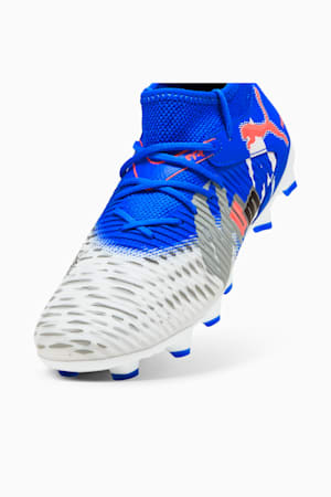 FUTURE 8 MATCH FOREVER FG/AG Football Boots Youth, PUMA White-Ultra Blue-Feather Gray-PUMA Black-Glowing Red, extralarge-GBR