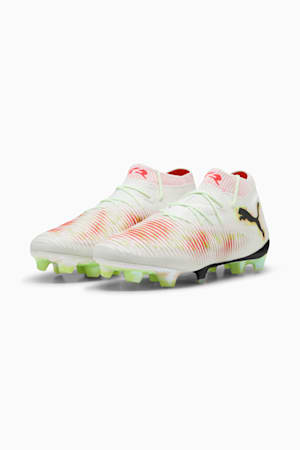 FUTURE 8 ULTIMATE LAUNCH FG Football Boots Unisex, PUMA White-PUMA Black-Lime Squeeze-Green Glare, extralarge-GBR