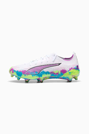 ULTRA 6 ULTIMATE FG Football Boots Women, PUMA White-Fizzy Apple-Bright Aqua-Pure Magenta, extralarge-GBR