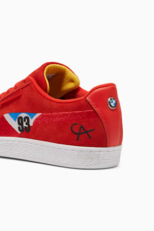 BMW M Motorsport Suede Calder Sneakers, Pop Red-Sport Yellow-Cool Cobalt, extralarge-GBR