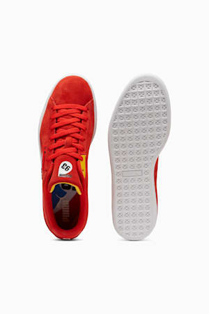 BMW M Motorsport Suede Calder Sneakers, Pop Red-Sport Yellow-Cool Cobalt, extralarge-GBR