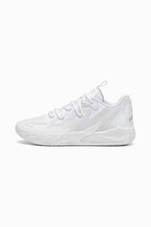 MB.03 Lo Basketball Shoes, PUMA White-Gray Fog, extralarge-GBR