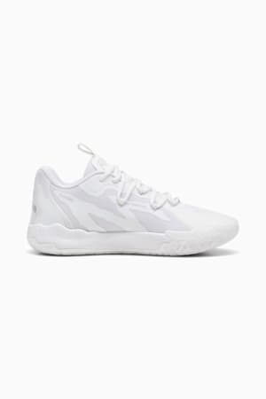 MB.03 Lo Basketball Shoes, PUMA White-Gray Fog, extralarge-GBR