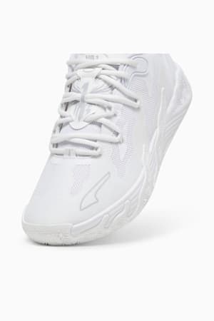 MB.03 Lo Basketball Shoes, PUMA White-Gray Fog, extralarge-GBR