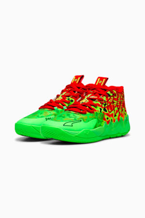 MB.01 Thermal Basketball Shoes, Fluro Green Pes-PUMA Red, extralarge-GBR